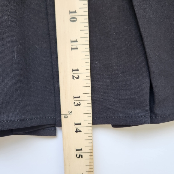 School Girl Pleated Mini Skirt Black Belted Prep School Preppy Academia Small - Picture 15 of 16